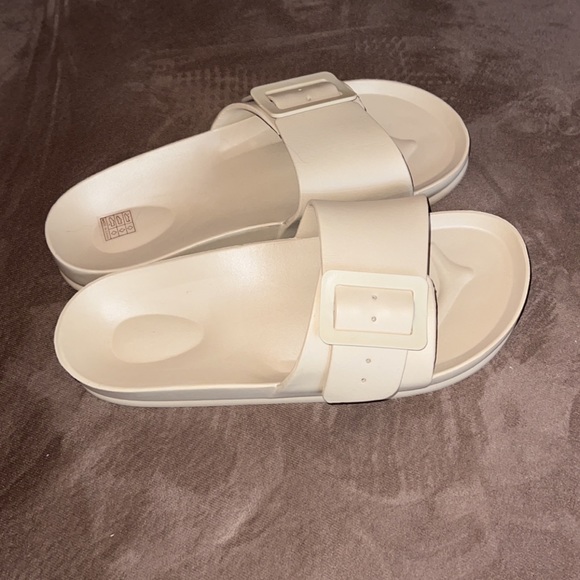 Women’s Beige Slides - Picture 2 of 4